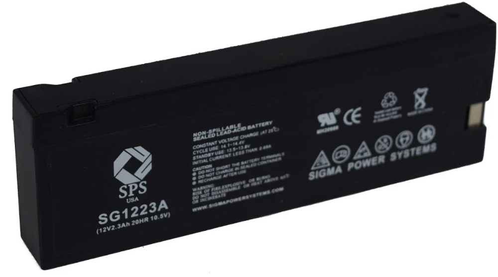 R Bateria Recargable 12V 2.3Ah compatible Mindray PM 9000- MEC 1000 - MEC 1200 - DATASCOPE PASSPORT 2